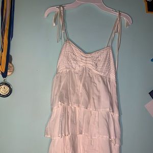 Forever 21 mini white ruffle  dress